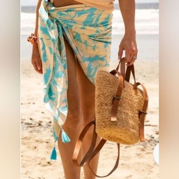 Beach Towel Holder Satchel Picnic Backpack Cooler Euro Summer  Break - Picture 1 of 14